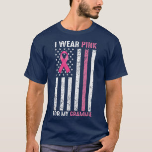 Camiseta Eu Visto Rosa Para O Cancer De Mama Rosa Do Meu Gr