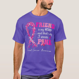 Camiseta Eu Visto Rosa Para O Meu Amigo Friso Rosa De Fita