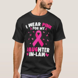 Camiseta Eu Visto Rosa Para O Meu Cancer Da Mama De Cunhada