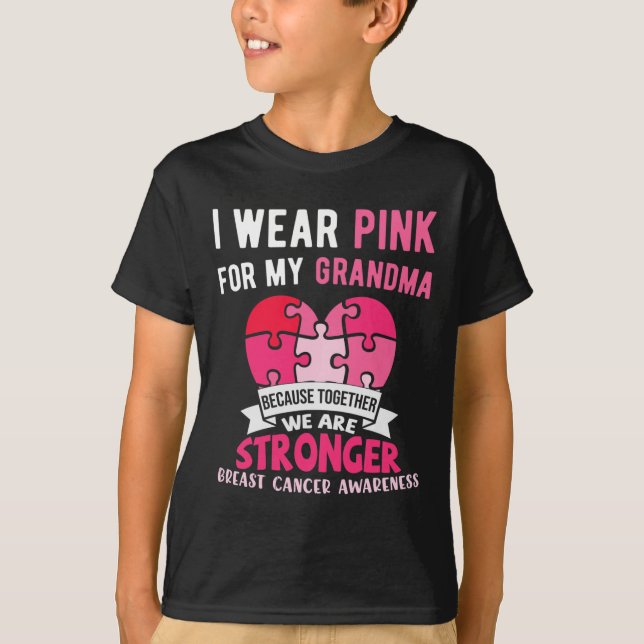 Camiseta Eu Visto Rosa Para O Meu Cancer De Mama Elefante D (Frente)