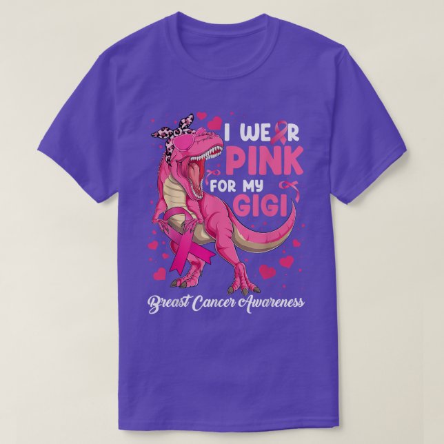 Camiseta Eu Visto rosa para o meu gigantesco dinossauro T R (Frente do Design)