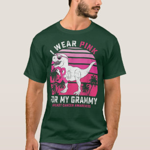 Camiseta Eu Visto Rosa Para O Meu Grammy T Rex Dinossaur Ri