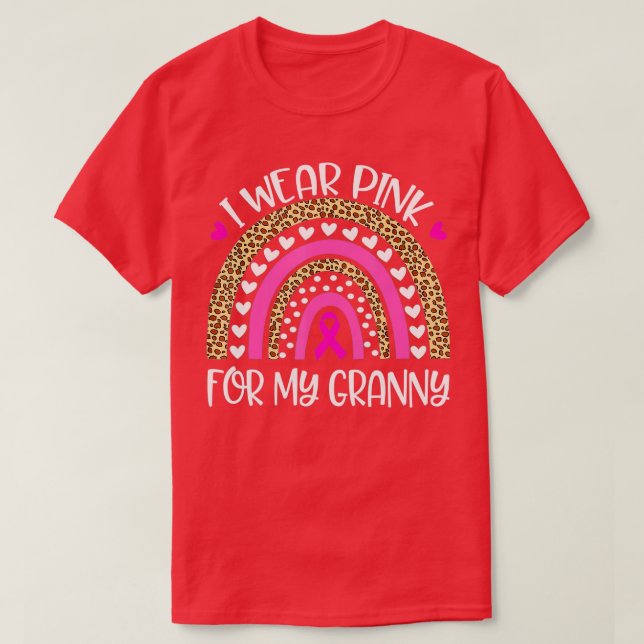 Camiseta Eu Visto Rosa Para O Suporte De Cancer Mês Da Mãe  (Frente do Design)