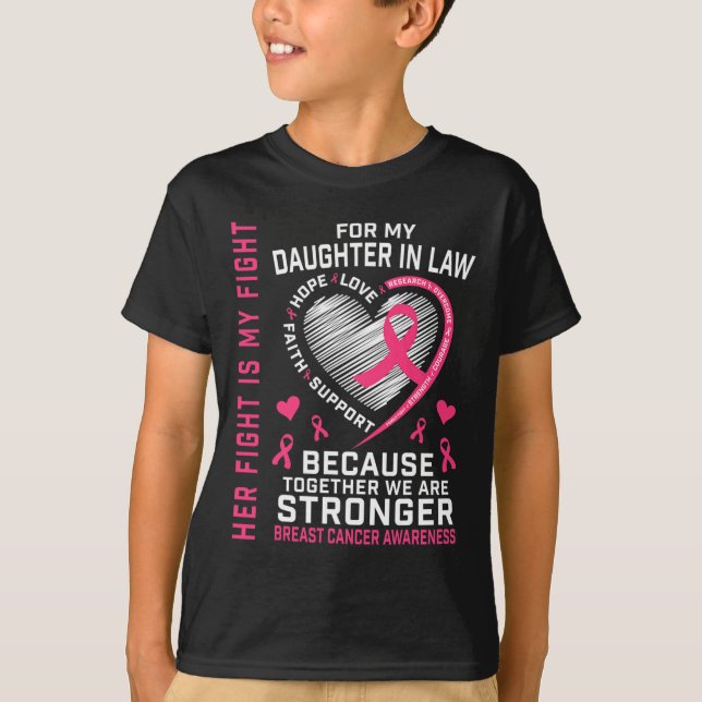 Camiseta Eu Visto Rosa Pela Minha Filha Na Lei Do Cancer De (Frente)