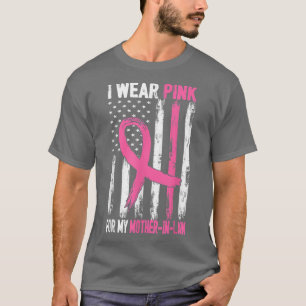 Camiseta Eu Visto Rosa Pela Minha Mãe Em Direito Cancer De