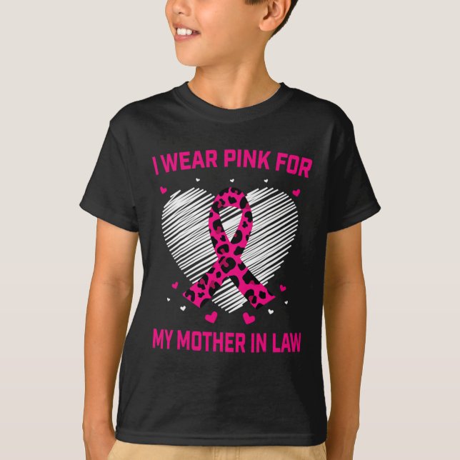Camiseta Eu Visto Rosa Pela Minha Mãe Em Direito Cancer De  (Frente)