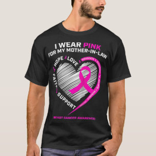 Camiseta Eu Visto Rosa Pela Minha Mãe Em Direito Cancer De
