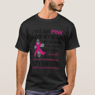 Camiseta Eu Visto Rosa Por Mim Próprio As Minhas Cicatrizes
