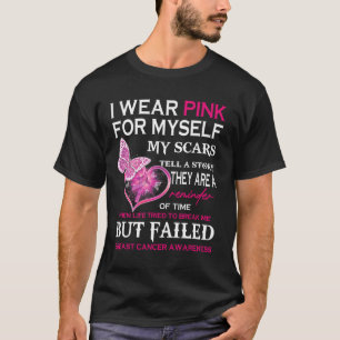 Camiseta Eu Visto Rosa Por Mim Próprio As Minhas Cicatrizes