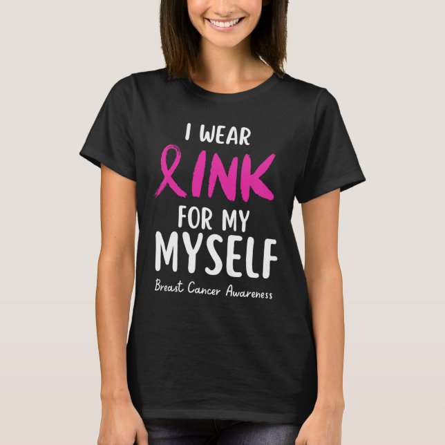 Camiseta Eu Visto Rosa Por Minha Consciência Do Cancer Da M (Frente)