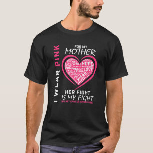 Camiseta Eu Visto Rosa Por Minha Mãe Cancer Conhecê-La
