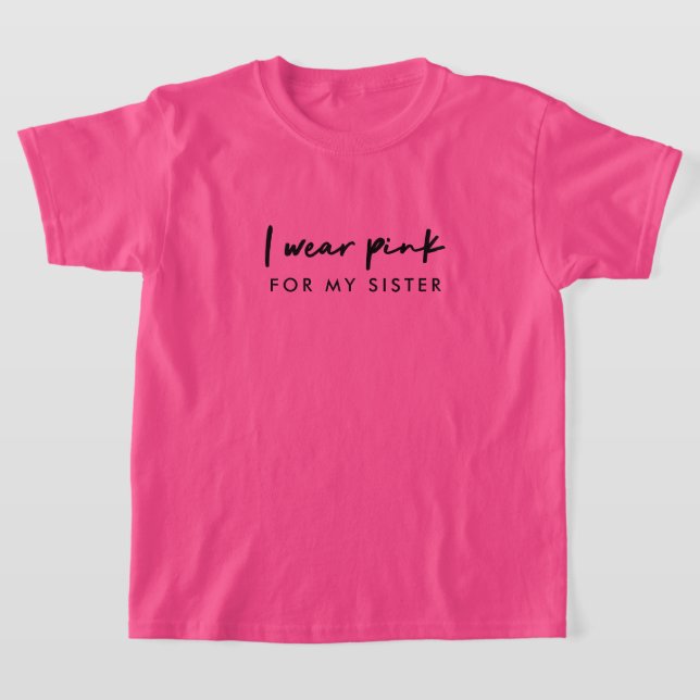 Camiseta Eu Visto Rosa | Suporte a Canceres de nome persona (Postura )