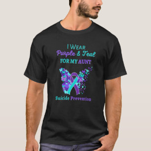 Camiseta Eu Visto Roxo E Teal Para A Minha Tia.