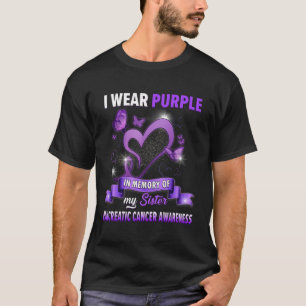 Camiseta Eu Visto Roxo Em Memória Da Irmã Cance Pancreática