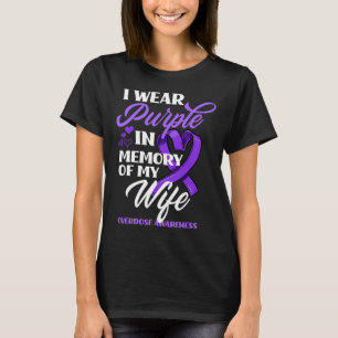 Camiseta Eu Visto Roxo Em Memória Da Minha Esposa Sobredosa