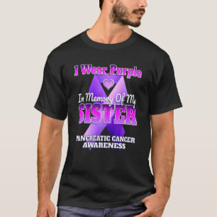Camiseta Eu Visto Roxo Em Memória Da Minha Irmã Ca Pancreát
