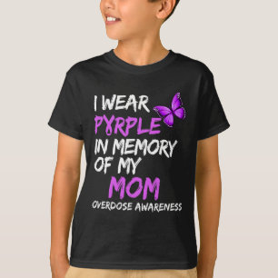 Camiseta Eu Visto Roxo Em Memória Da Minha Mãe Sobredosagem