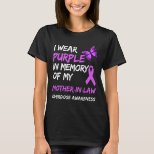 Camiseta Eu Visto Roxo Em Memória Da Minha Sobreposição De