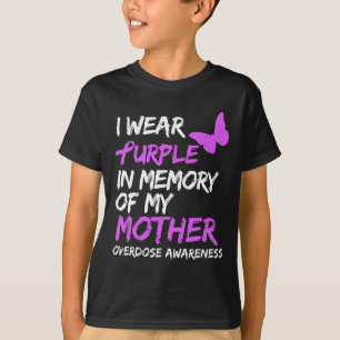 Camiseta Eu Visto Roxo Em Memória Da Sobredosagem Da Minha