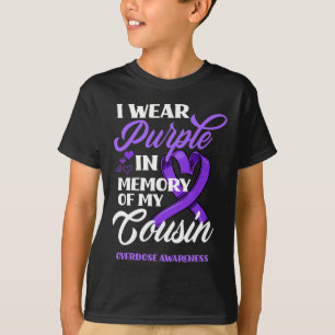 Camiseta Eu Visto Roxo Em Memória Da Sobredosagem Do Meu Pr