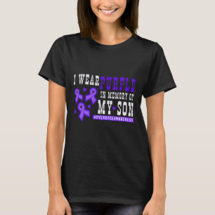 Camiseta Eu Visto Roxo Em Memória Do Meu Filho - Com Conhec