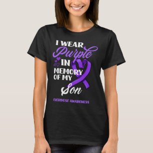 Camiseta Eu Visto Roxo Em Memória Do Meu Filho Sobredosagem