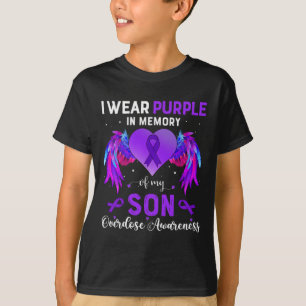 Camiseta Eu Visto Roxo Em Memória Do Meu Filho Sobredosagem