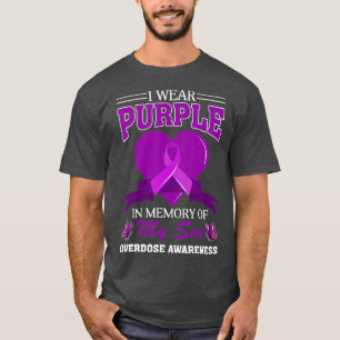 Camiseta Eu Visto Roxo Em Memória Do Meu Filho Sobredosagem