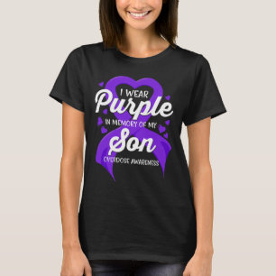 Camiseta Eu Visto Roxo Em Memória Do Meu Filho Sobredosagem