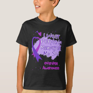 Camiseta Eu Visto Roxo Em Memória Do Meu Filho Sobredosagem