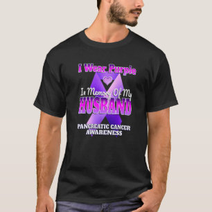 Camiseta Eu Visto Roxo Em Memória Do Meu Marido Pancreático