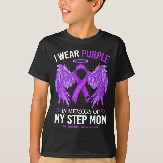 Camiseta Eu Visto Roxo Em Memória Do Passo Mãe Heimerheimer (Frente)