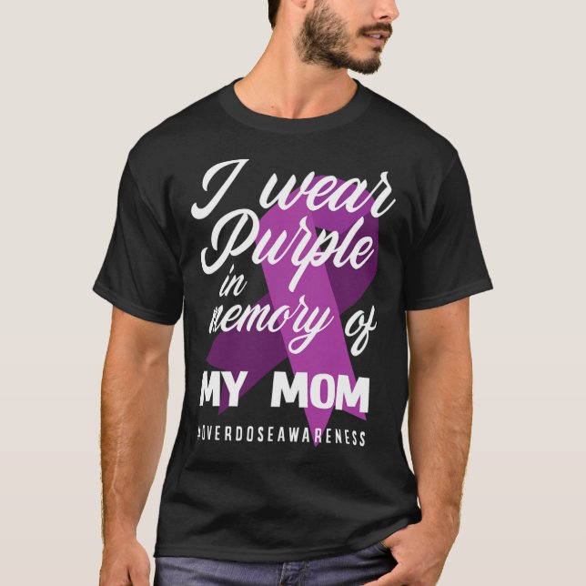 Camiseta Eu Visto Roxo Na Memória Para A Sobredosagem Da Mi (Frente)