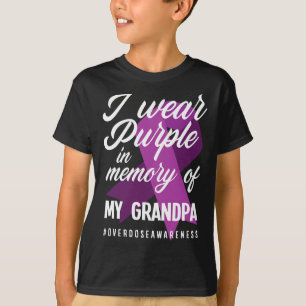 Camiseta Eu Visto Roxo Na Memória Para A Sobredosagem Do Me