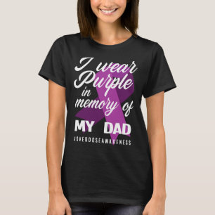 Camiseta Eu Visto Roxo Na Memória Para A Sobredosagem Do Me