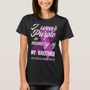 Camiseta Eu Visto Roxo Na Memória Para Minha Sobredosagem I
