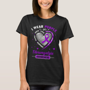 Camiseta Eu Visto Roxo Para A Consciência Da FIBROMYALGIA