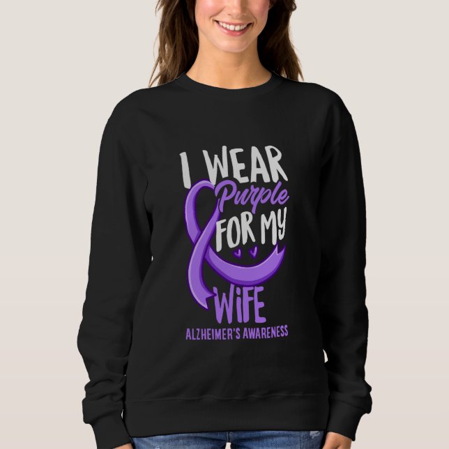 Camiseta Eu Visto Roxo para a consciência da minha mulher A (Frente)