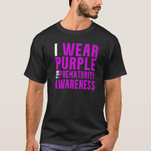 Camiseta Eu Visto Roxo Para A Consciência Da Pré-maturidade