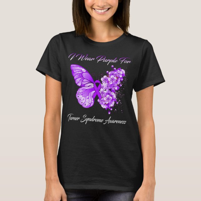 Camiseta Eu Visto Roxo Para A Consciência Da Síndrome De Tu (Frente)