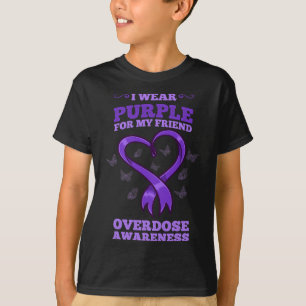 Camiseta Eu Visto Roxo Para A Consciência Da Sobredosagem D