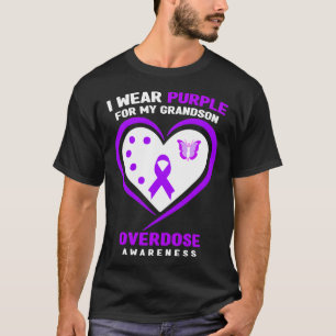 Camiseta Eu Visto Roxo Para A Consciência Da Sobredosagem D