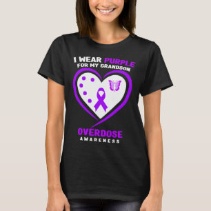 Camiseta Eu Visto Roxo Para A Consciência Da Sobredosagem D