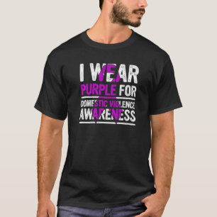 Camiseta Eu Visto Roxo Para A Consciência Da Violência Domé