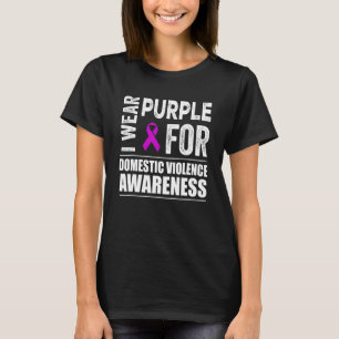 Camiseta Eu Visto Roxo Para A Consciência Da Violência Domé