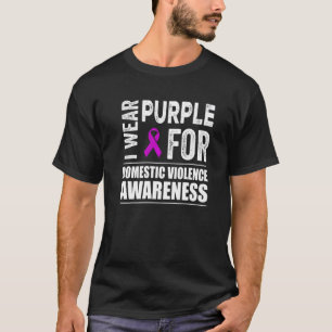 Camiseta Eu Visto Roxo Para A Consciência Da Violência Domé