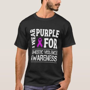 Camiseta Eu Visto Roxo Para A Consciência Da Violência Domé