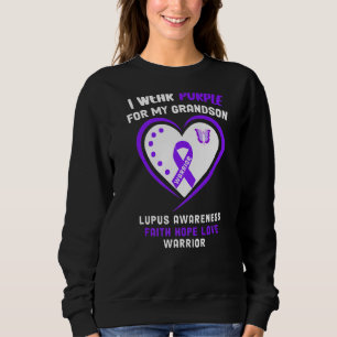 Camiseta Eu Visto Roxo Para A Consciência Do Meu Neto Lupus