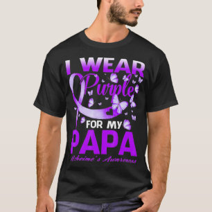 Camiseta Eu Visto Roxo para a consciência do meu pai Alzhei