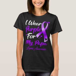 Camiseta Eu Visto Roxo Para A Consciência Do Meu Papa Lupus